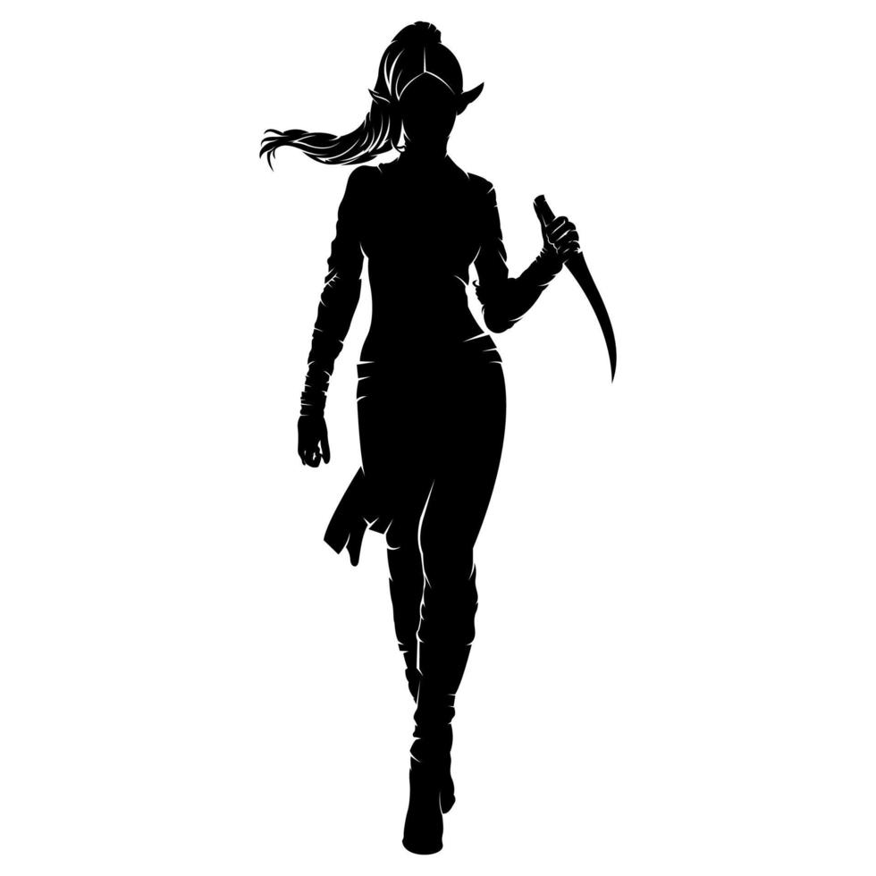 Simple character silhouette design vector