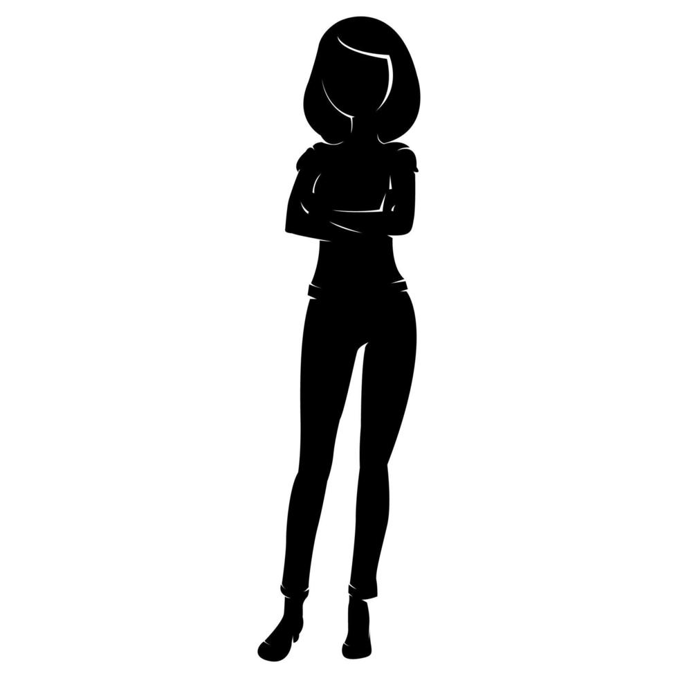 Simple character silhouette design vector