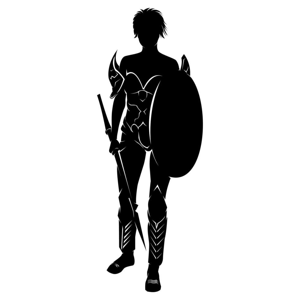 Simple character silhouette design vector