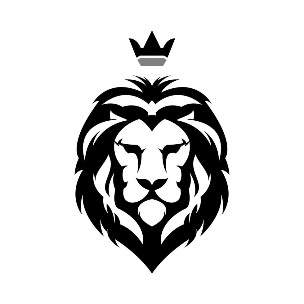 Lion head logo design vector