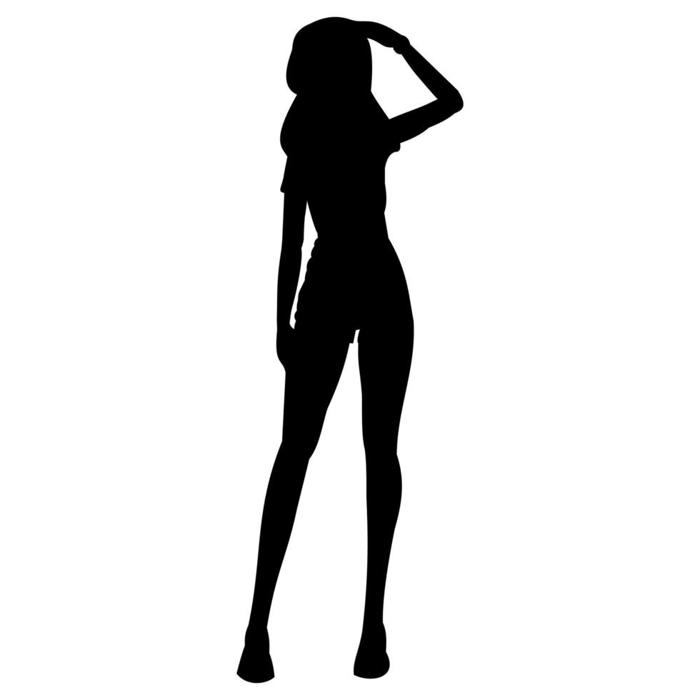 Simple character silhouette design vector
