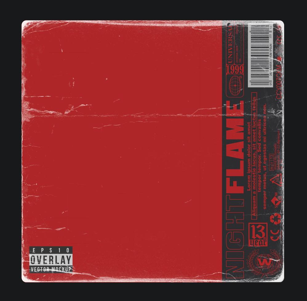 Realistic distressed edge paper texture overlay for album cover art