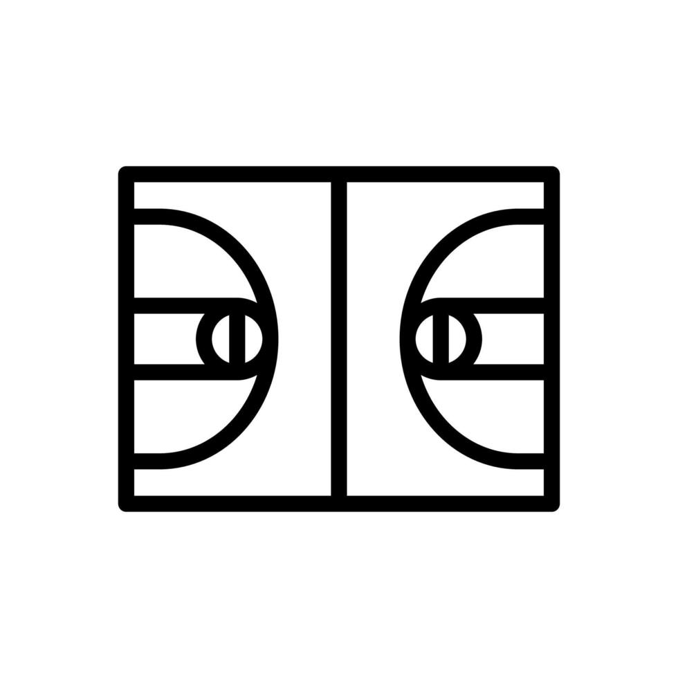 Basketball court outline icon. Sport field symbol.Basketball court icon design suitable for your website, mobile app and freelancer. Isolated icon illustration on white background vector
