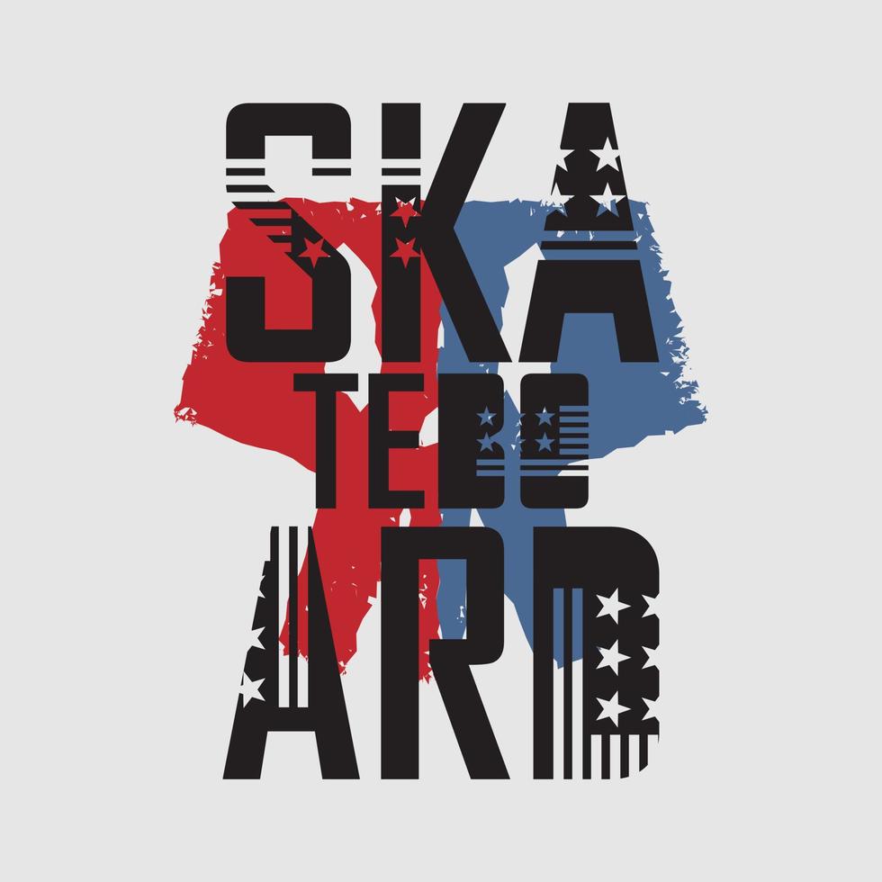 Skateboard illustration typography. perfect for t shirt design vector