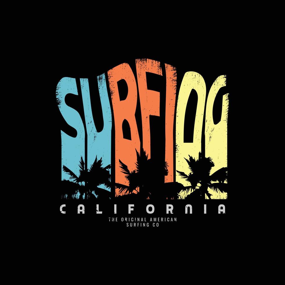 California illustration typography. perfect for t shirt design vector