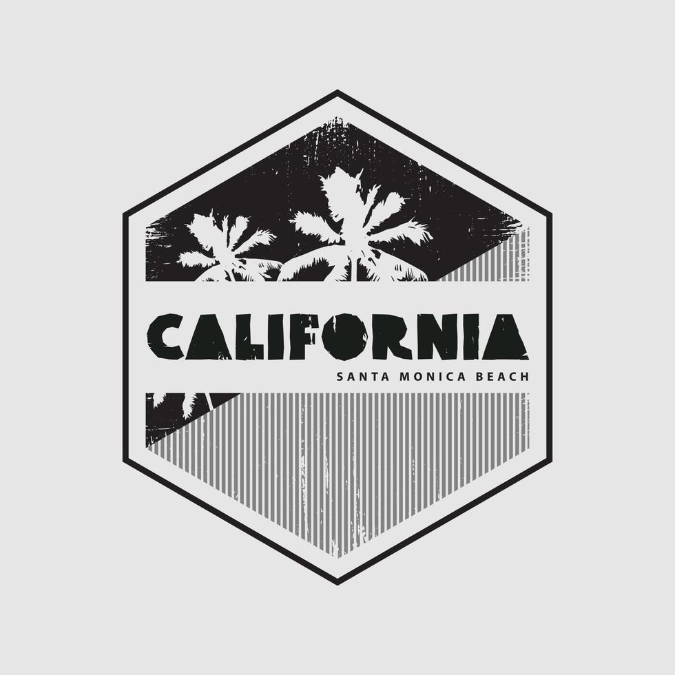 California illustration typography. perfect for t shirt design vector