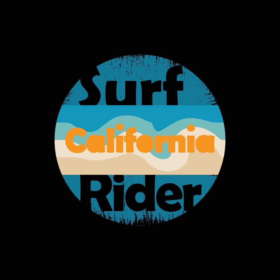 California surfing illustration typography. perfect for t shirt design vector