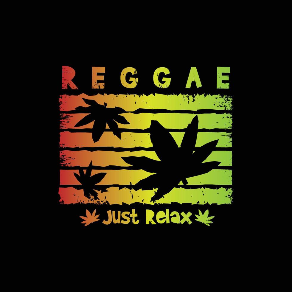 Reggae illustration typography. perfect for t shirt design vector