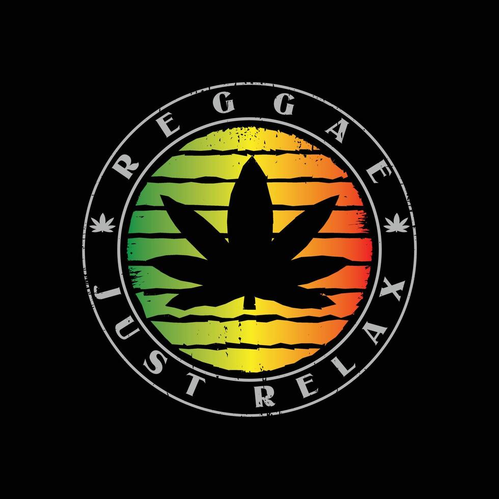 Reggae illustration typography. perfect for t shirt design vector