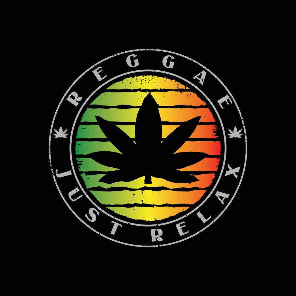 tipografía de ilustración de reggae. perfecto para el diseño de camisetas vector