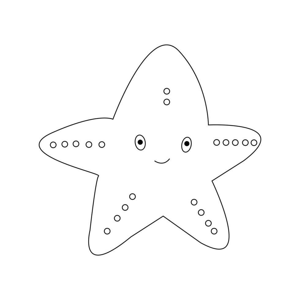 ilustración vectorial de una estrella de mar. ilustración vectorial vector