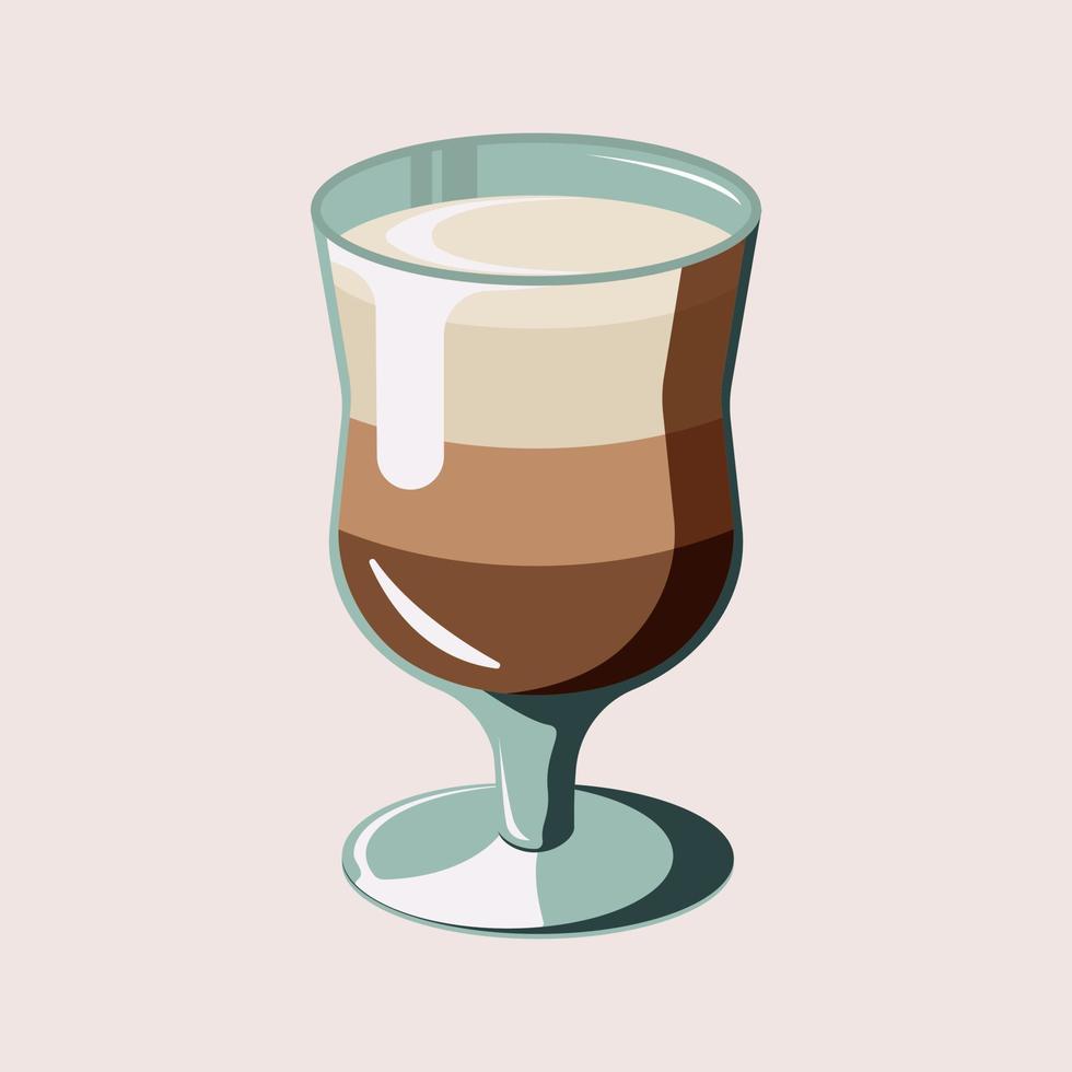 bebidas de café latte ilustración vectorial aislada vector