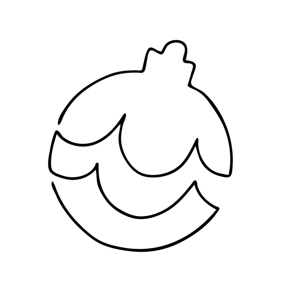 Continuous one line drawing of Christmas tree toy ball. vector