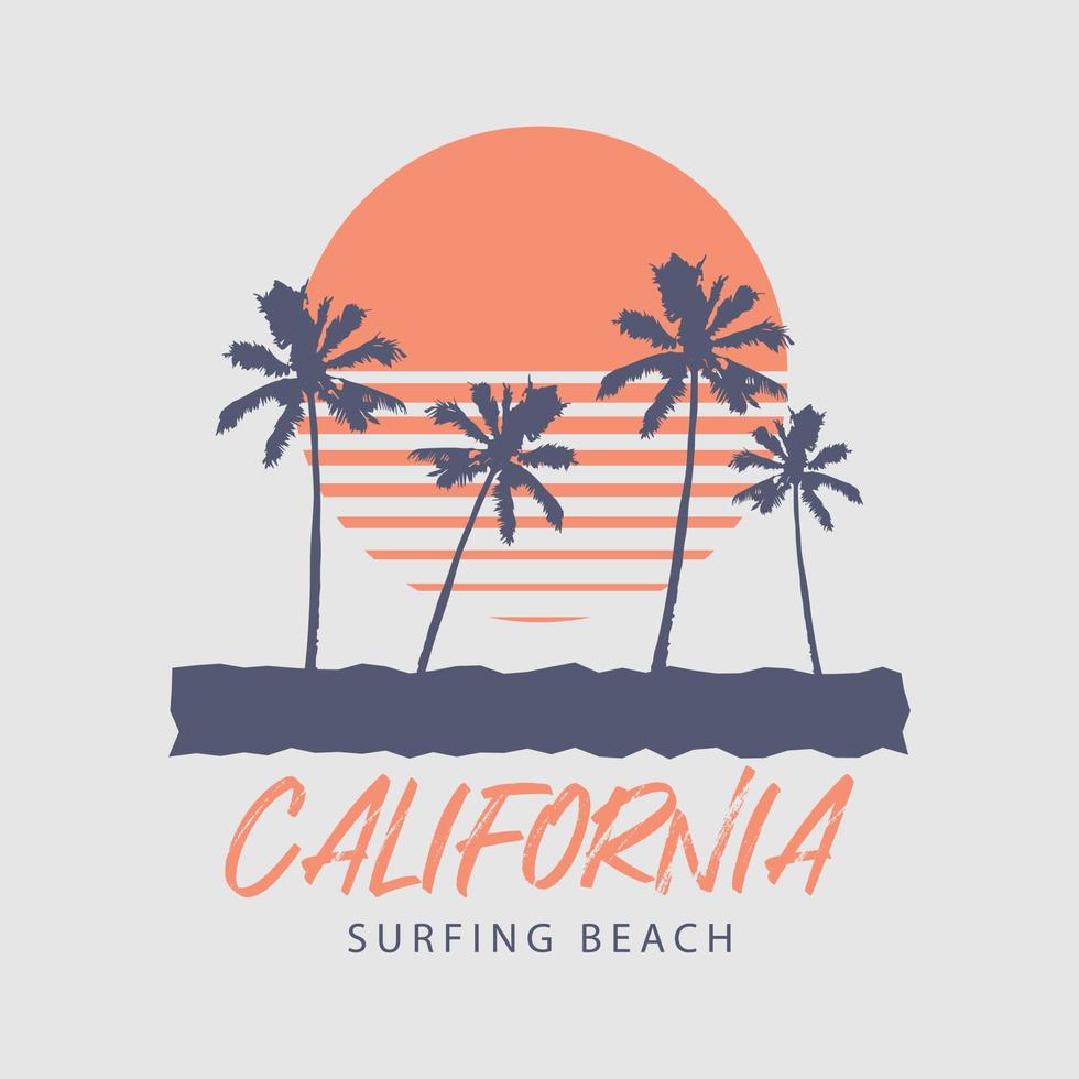 tipografía de ilustración de california. perfecto para el diseño de camisetas vector