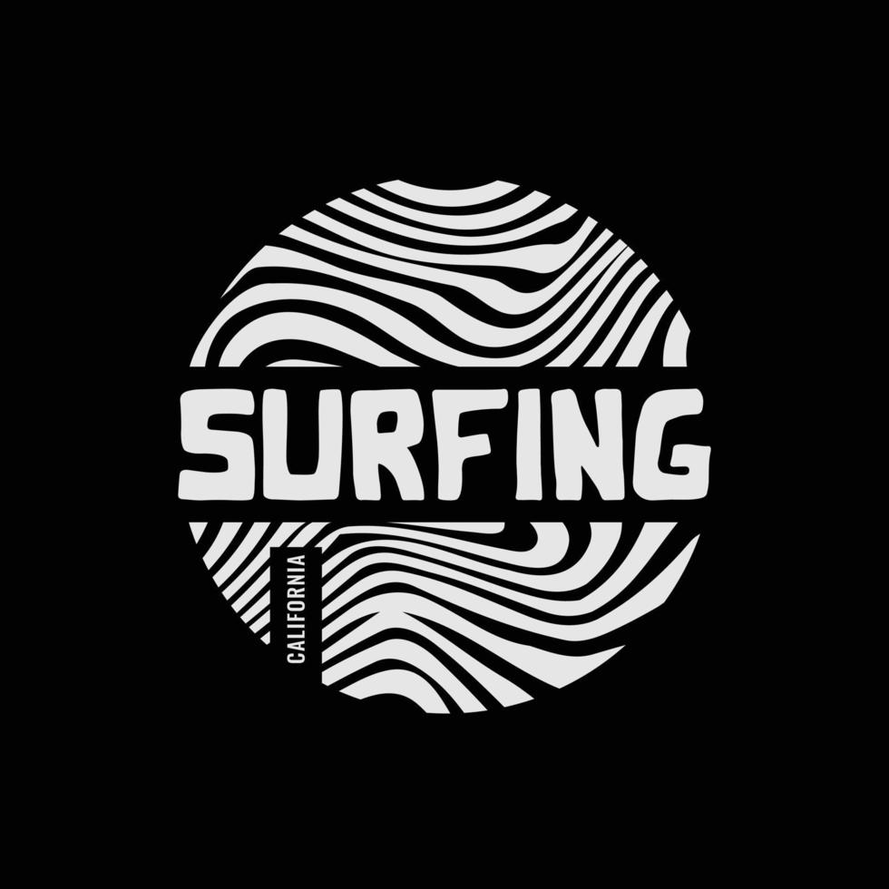California surfing illustration typography. perfect for t shirt design vector