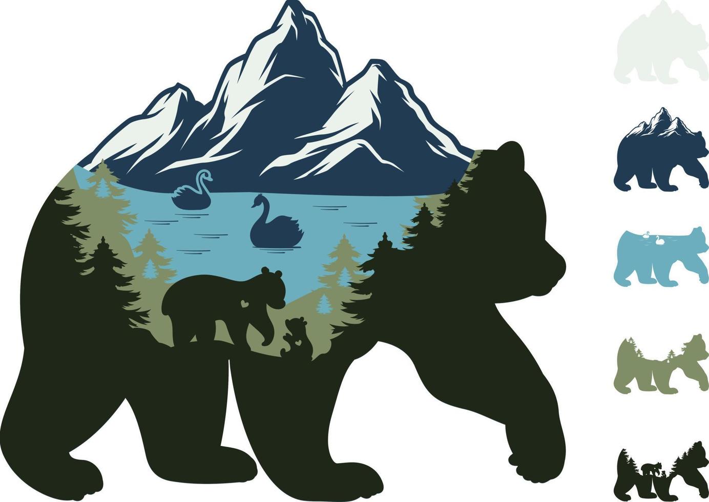 Bear Mountain Laser Cut File vector