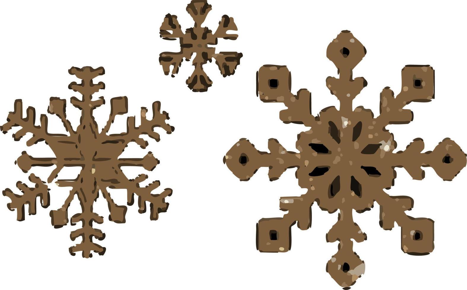 Snow icon set winter design vector