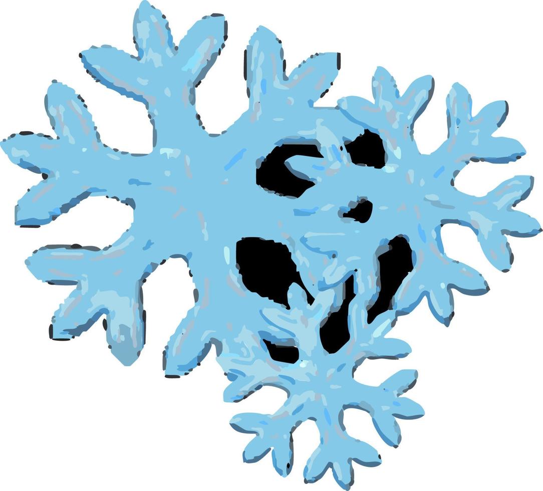 Snow icon set winter design vector