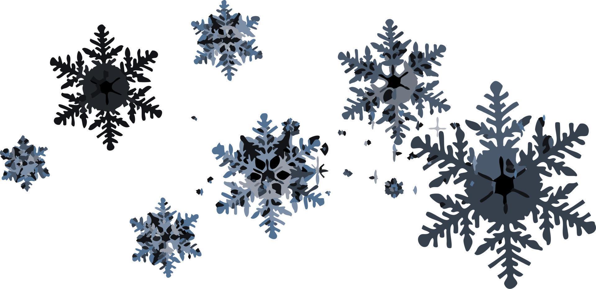 Snow icon set winter design vector