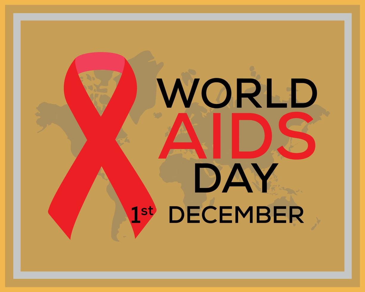 PrintFlat world aids day background vector template