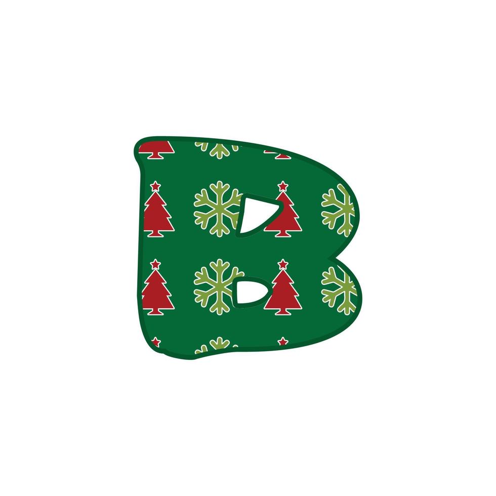 Initial Christmas Letter B Logo Designs. It will be suitable for which company or brand name start those letter. vector