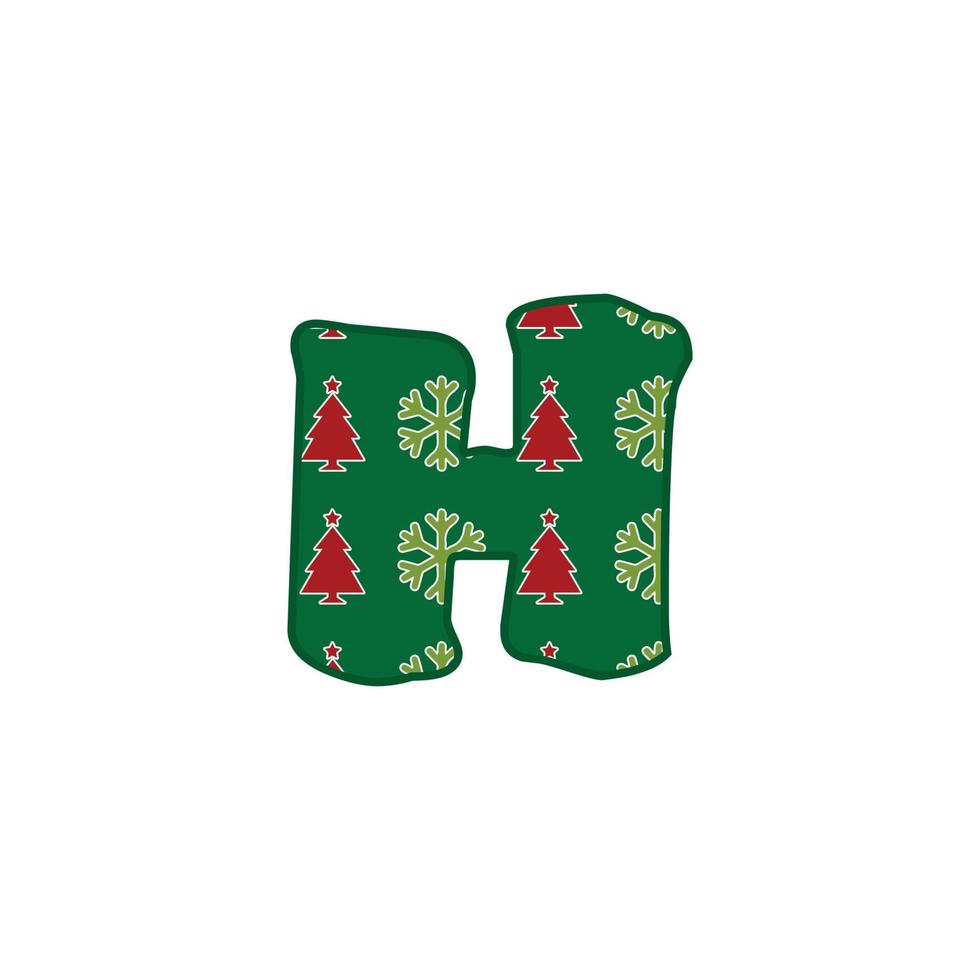 Initial Christmas Letter H Logo Designs. It will be suitable for which company or brand name start those letter. vector