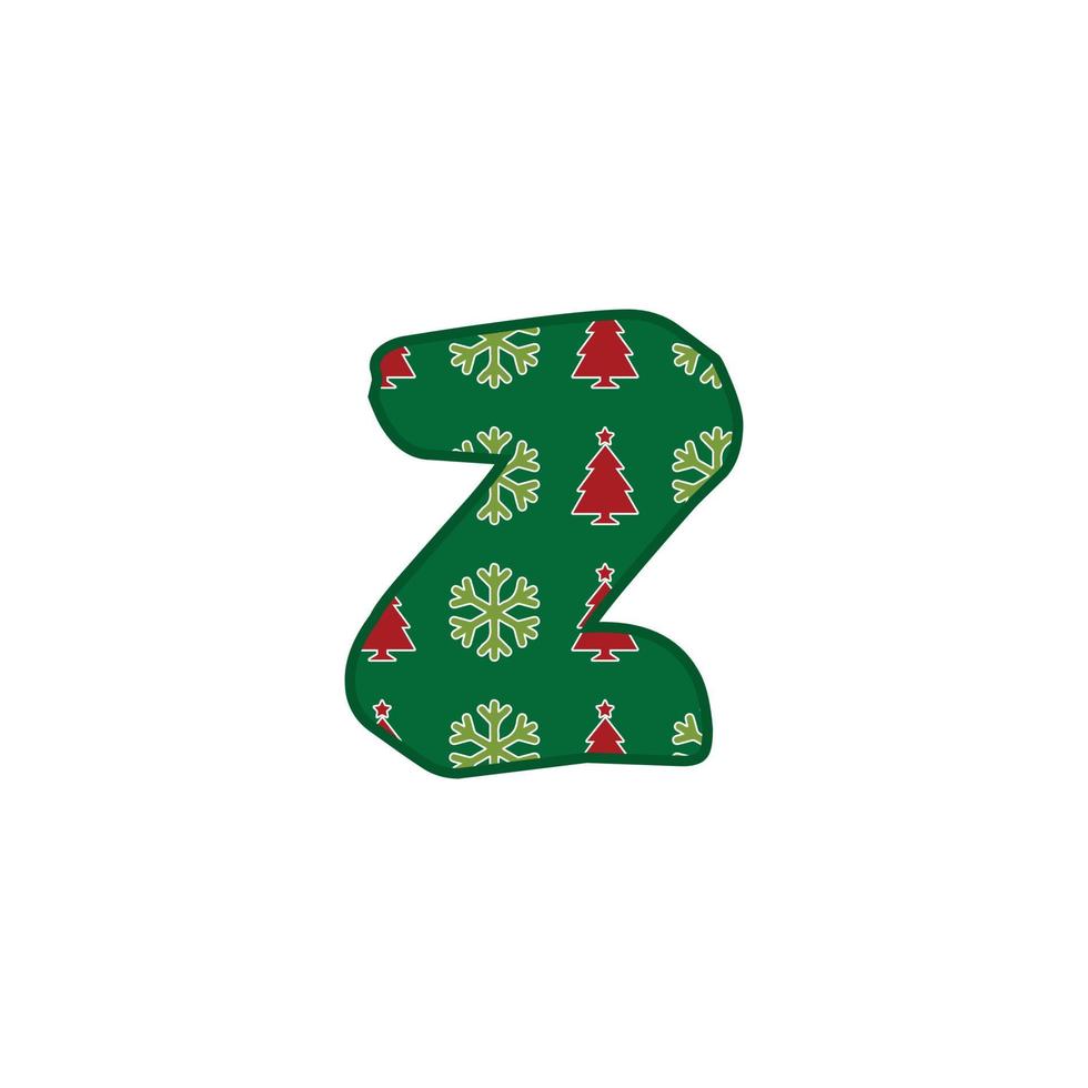 Initial Christmas Letter Z Logo Designs. It will be suitable for which company or brand name start those letter. vector