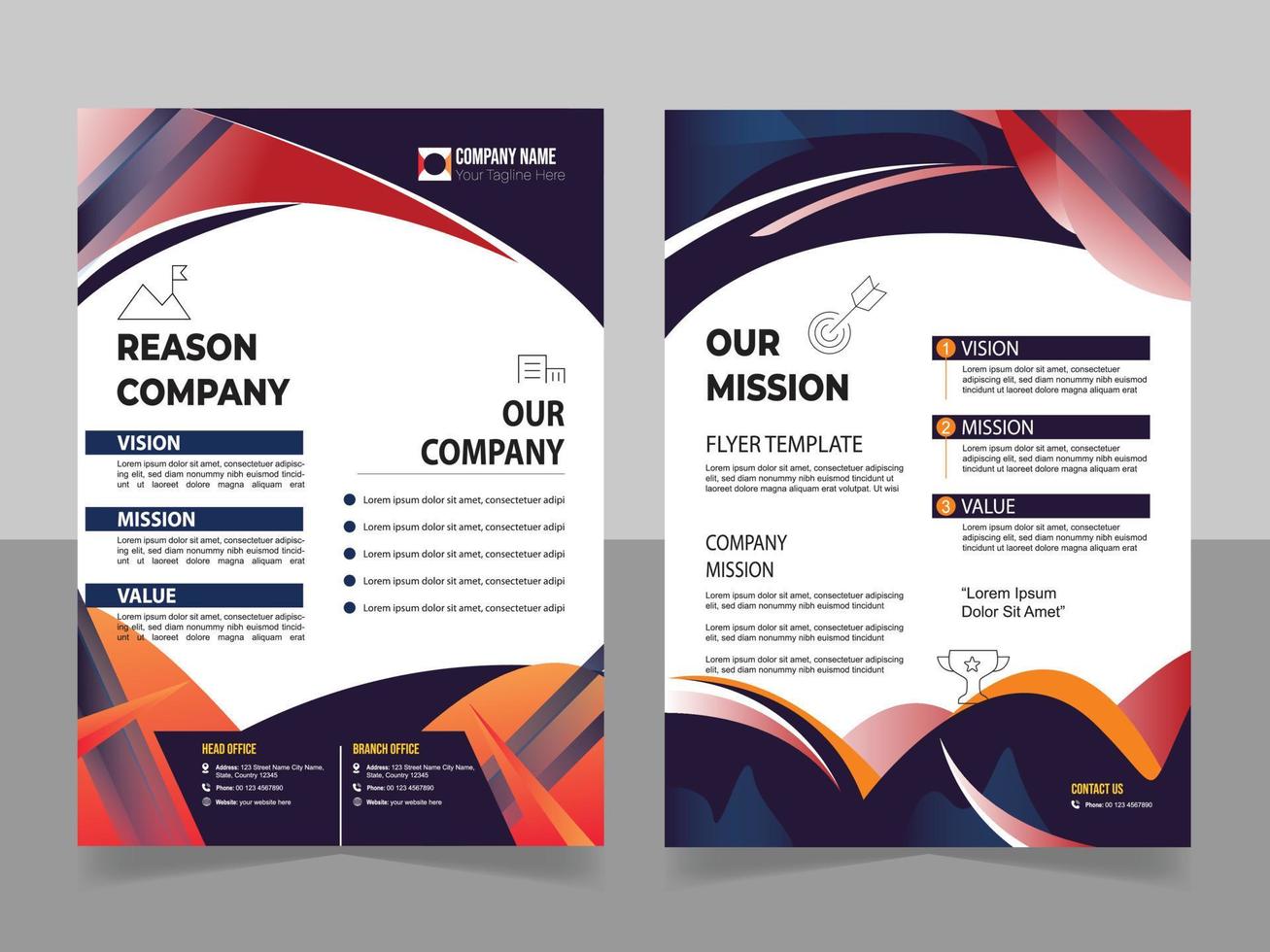 creative flyer design vector