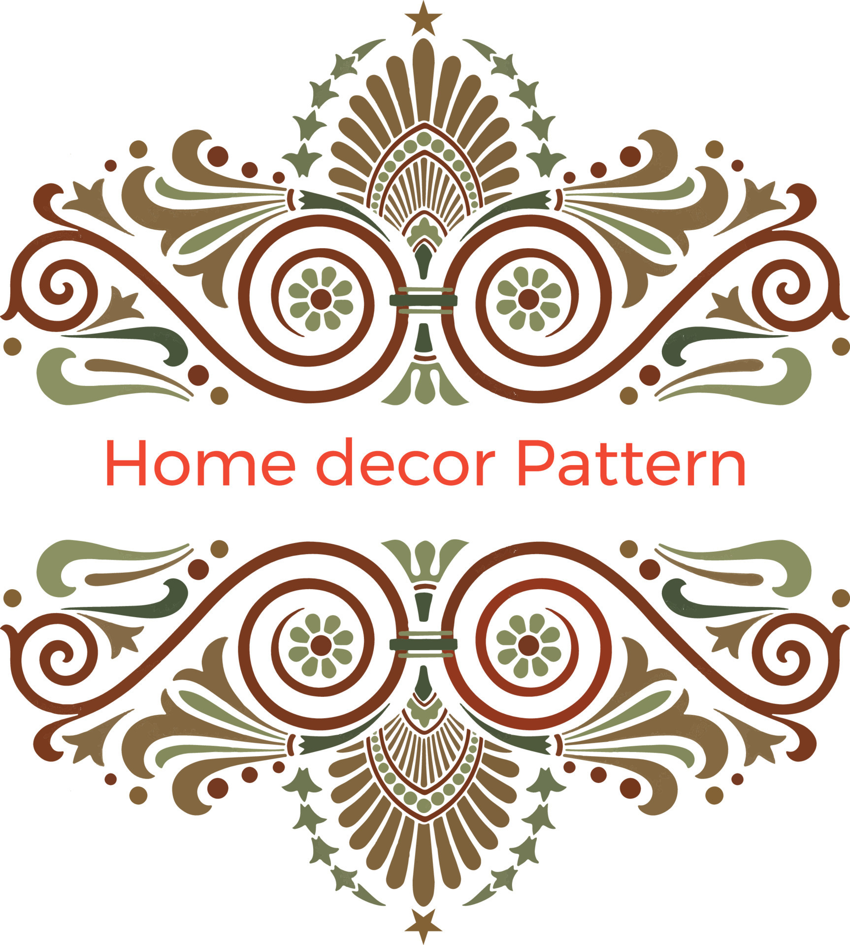 Home decor pattern. Abstract geometric vector pattern background