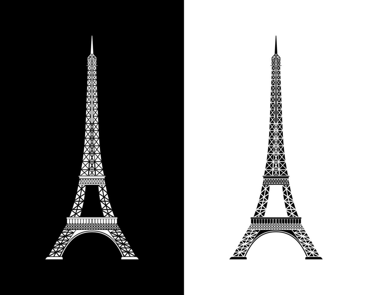Eiffel tower isolated vector illustration, easy to edit and modify.