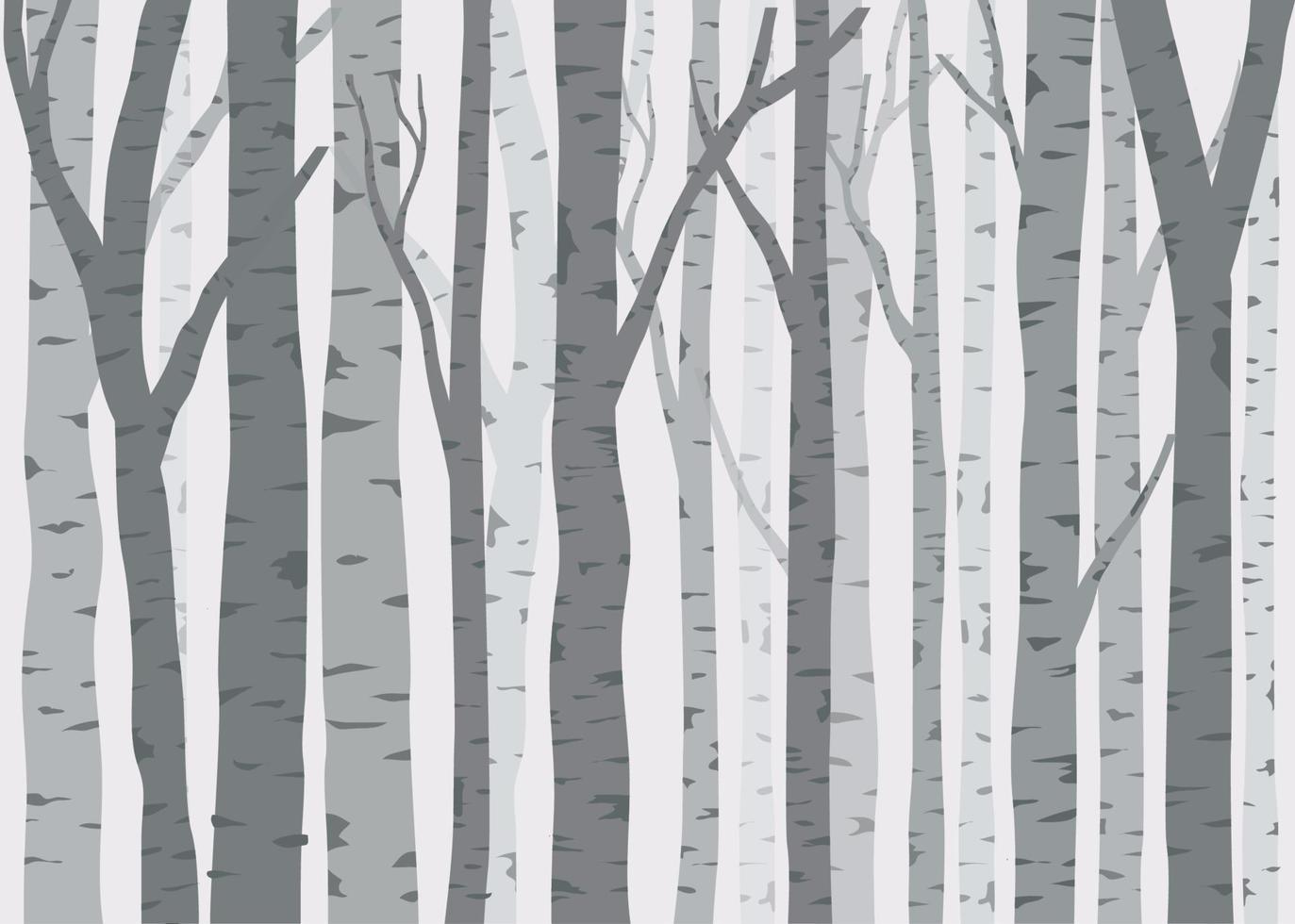 birch trees seamless pattern vector