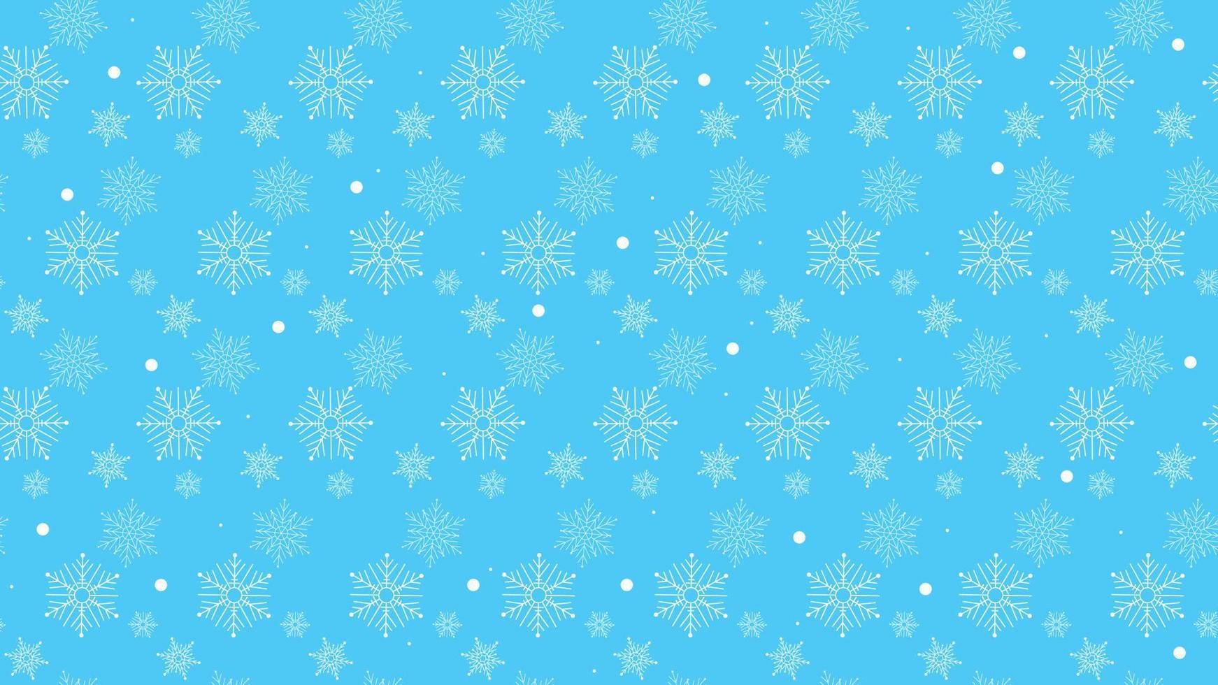 seamless pattern of snow in blue background for christmas event vector EPS10