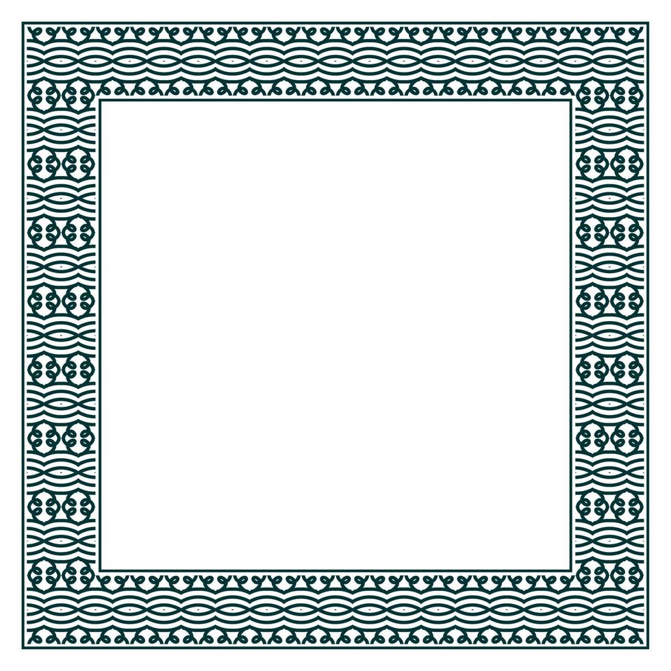 Vintage ornamental vector frame. Vector illustration template for design