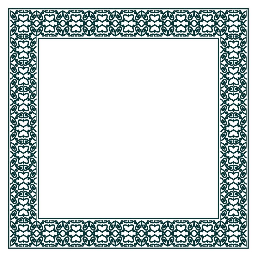 Vintage ornamental vector frame. Vector illustration template for design