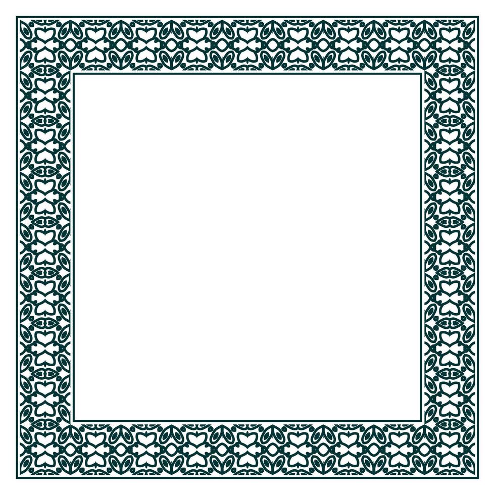 Vintage ornamental vector frame. Vector illustration template for ...