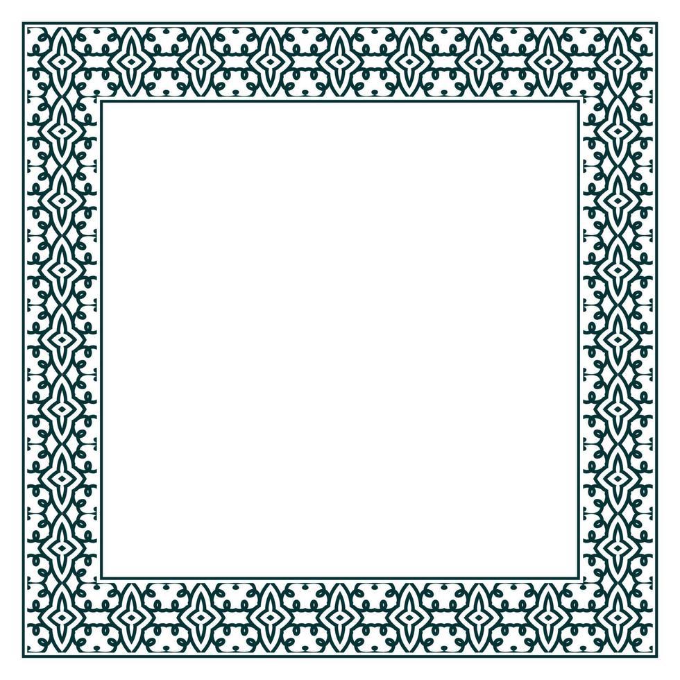 Vintage ornamental vector frame. Vector illustration template for design