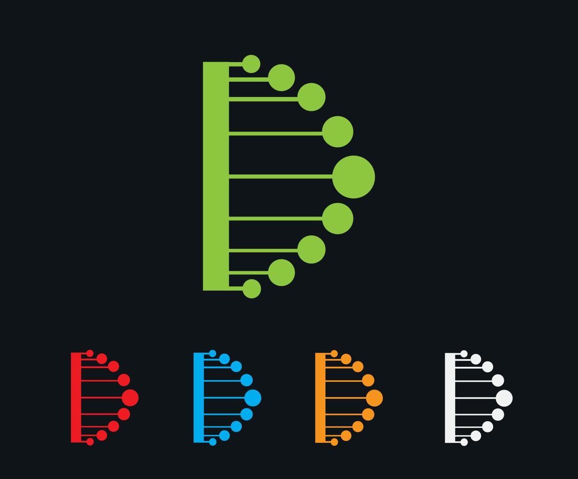 Representation of the letter D with a pin, atomic element, lollipop. D letter for logo.Initial D letter logo. Flat Vector Logo Design Template Element. Initial Letter D Logo.