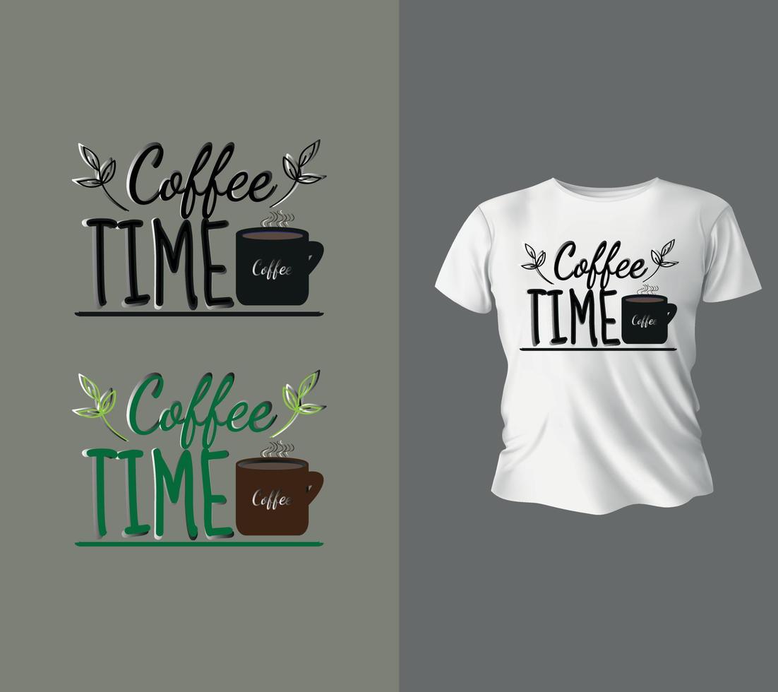 Coffee lettering and coffee quote illustration, coffee T shirt design, Ready to print for apparel, vector