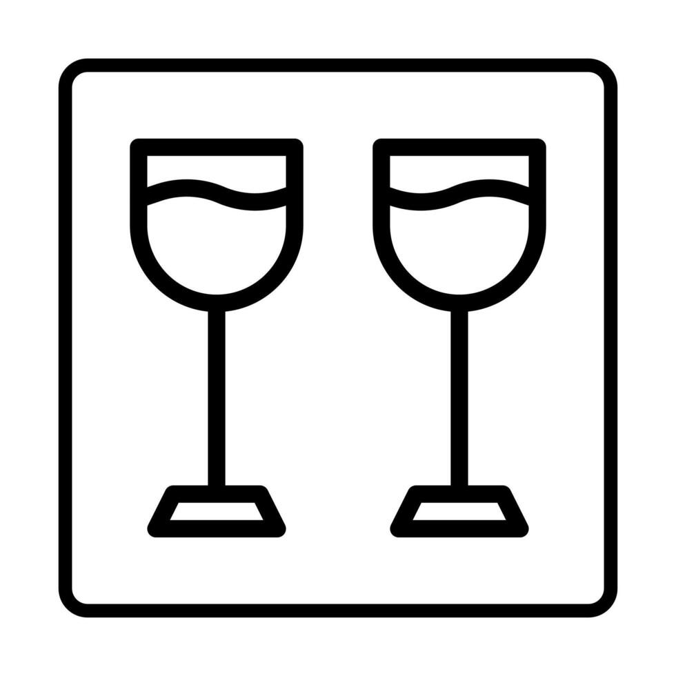 Glass Icon. Social media sign icons. Vector illustration isolated for graphic and web design.