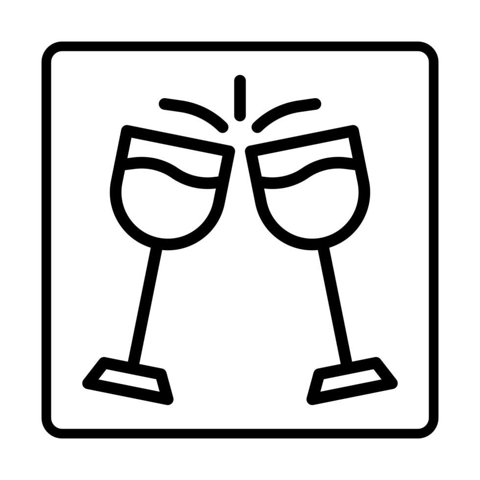 Glass Icon. Social media sign icons. Vector illustration isolated for graphic and web design.