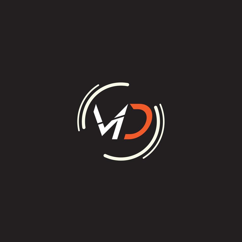 MD Text Logo vector