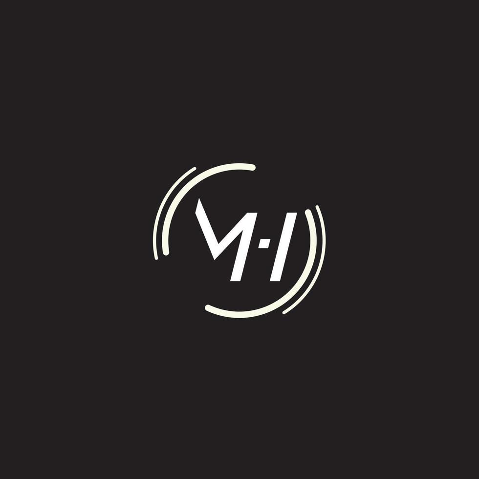 logotipo de texto mh vector