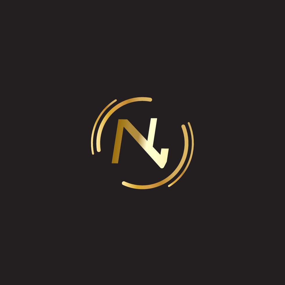 NL Text Logo vector