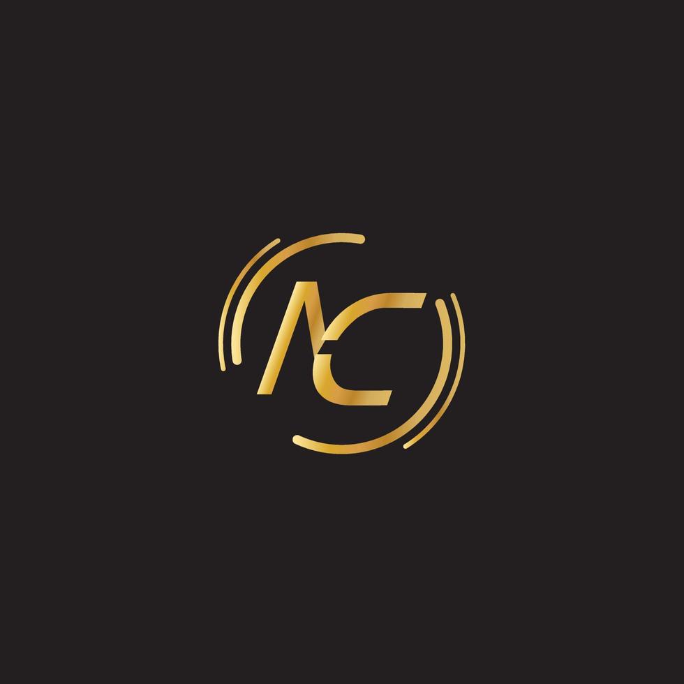 Nc Text Logo vector