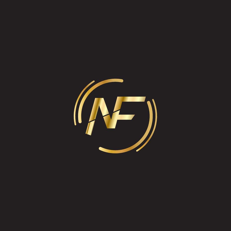 NF Text Logo vector