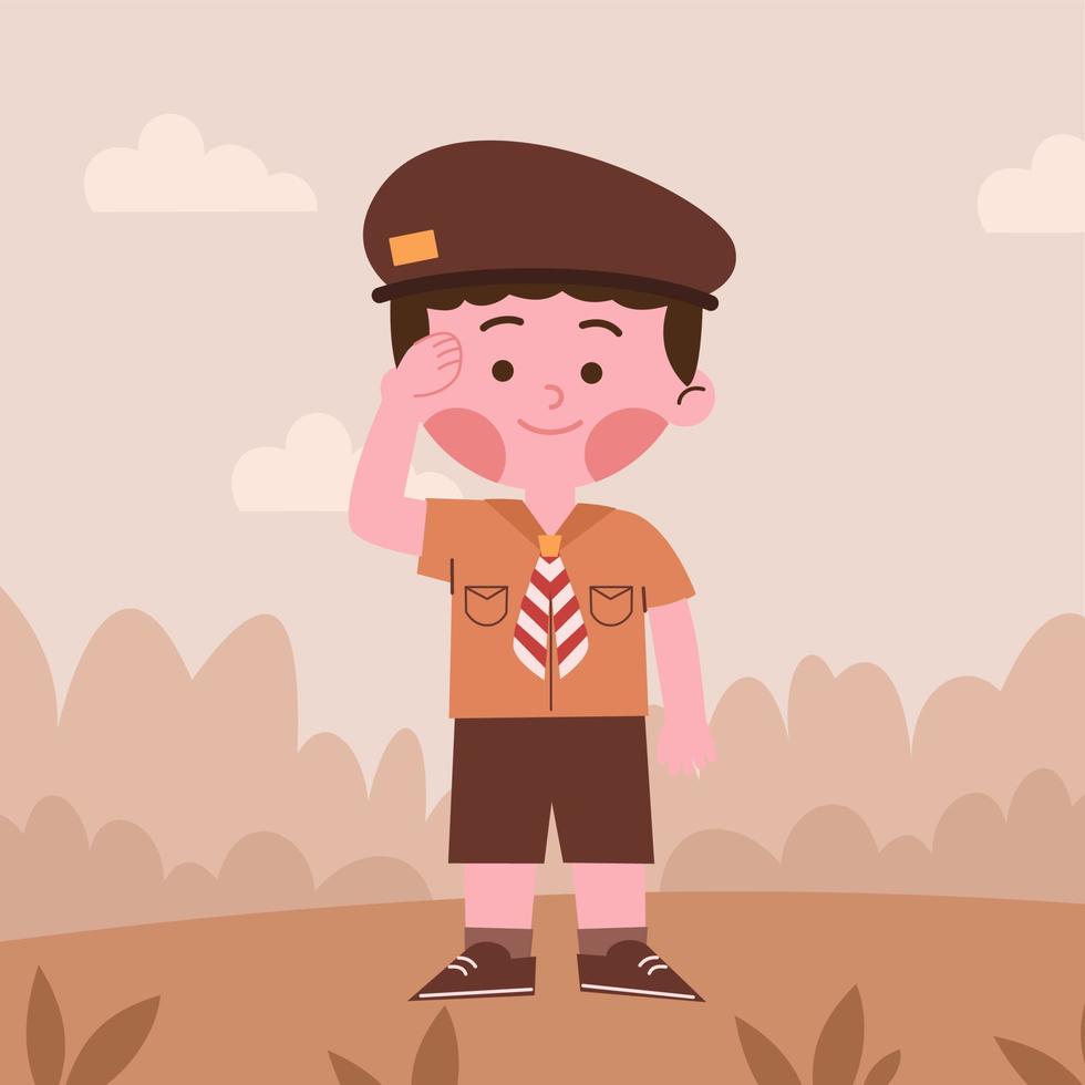 Boy Scout student vector