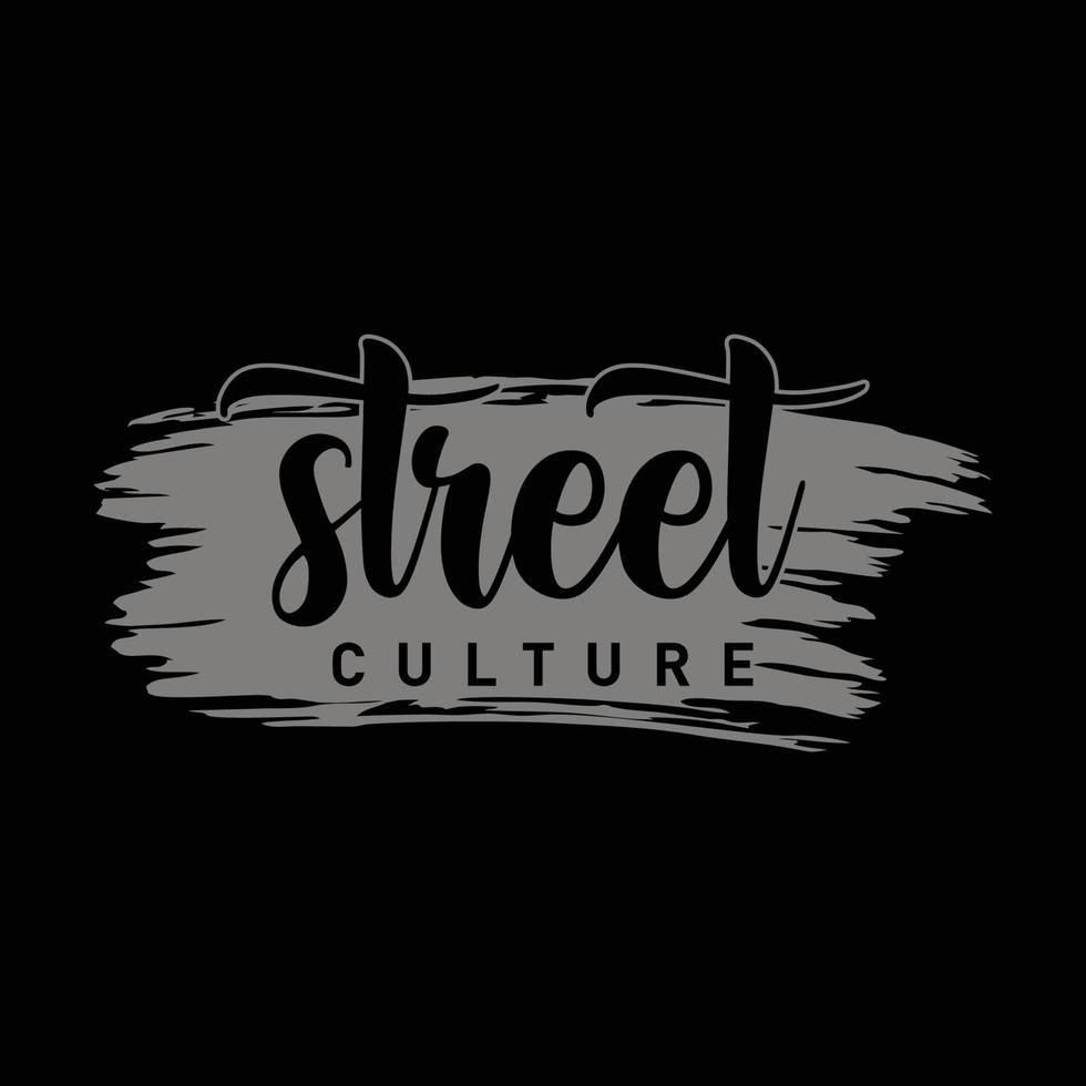Stree cultura tipografía lema camiseta diseño gráfico vector