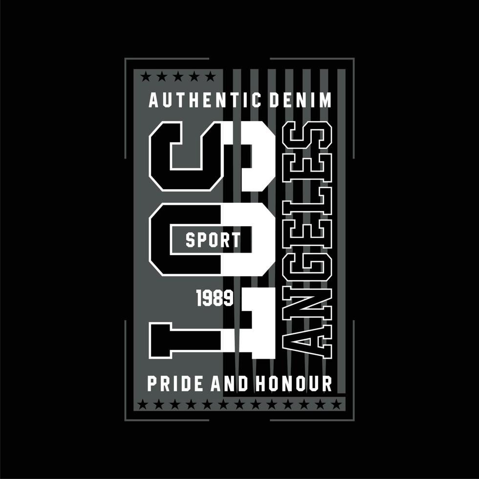 Los Angeles typography t-shirt vector illustration