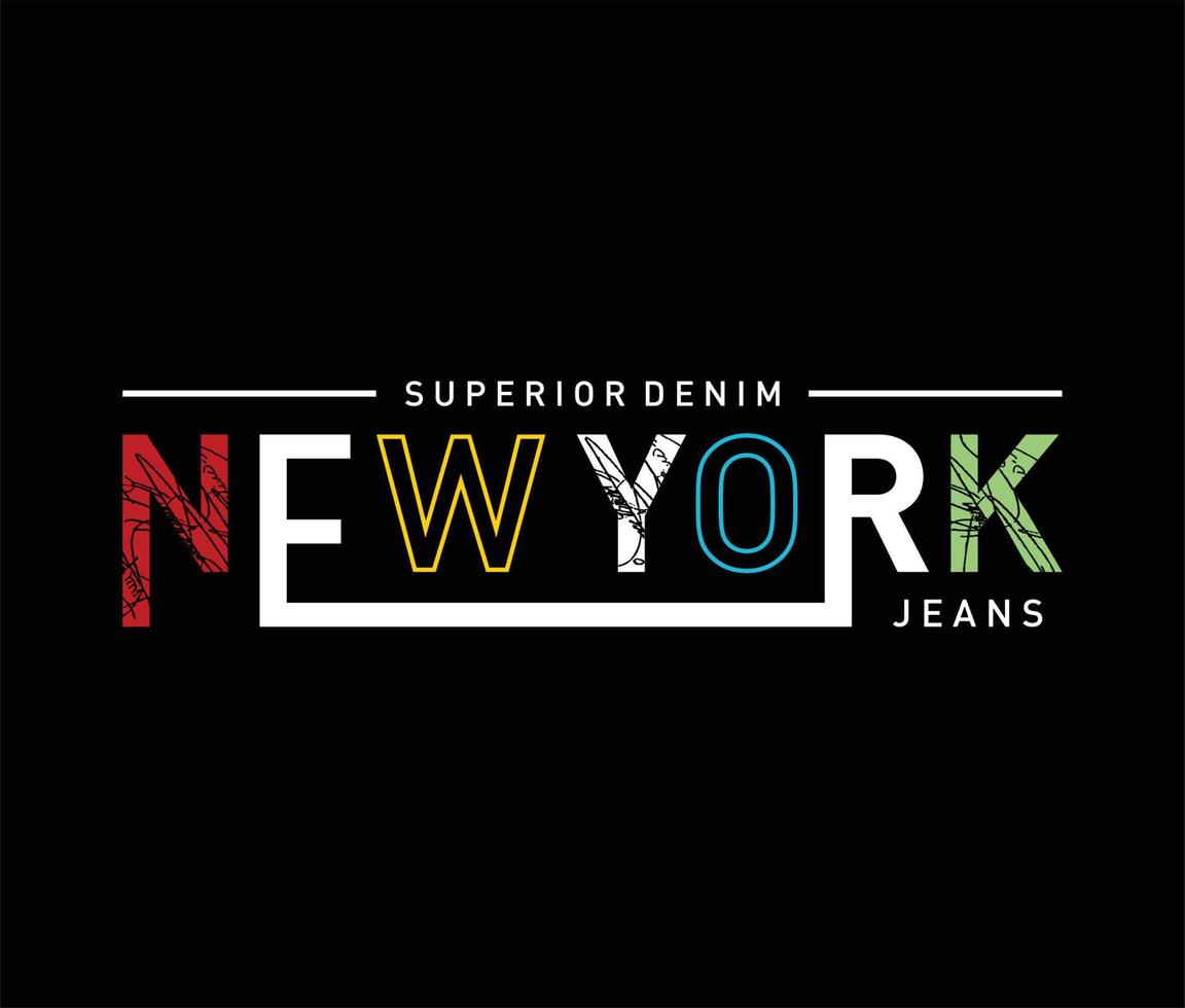 New york typography graphic design for tshirt prints vector illustration