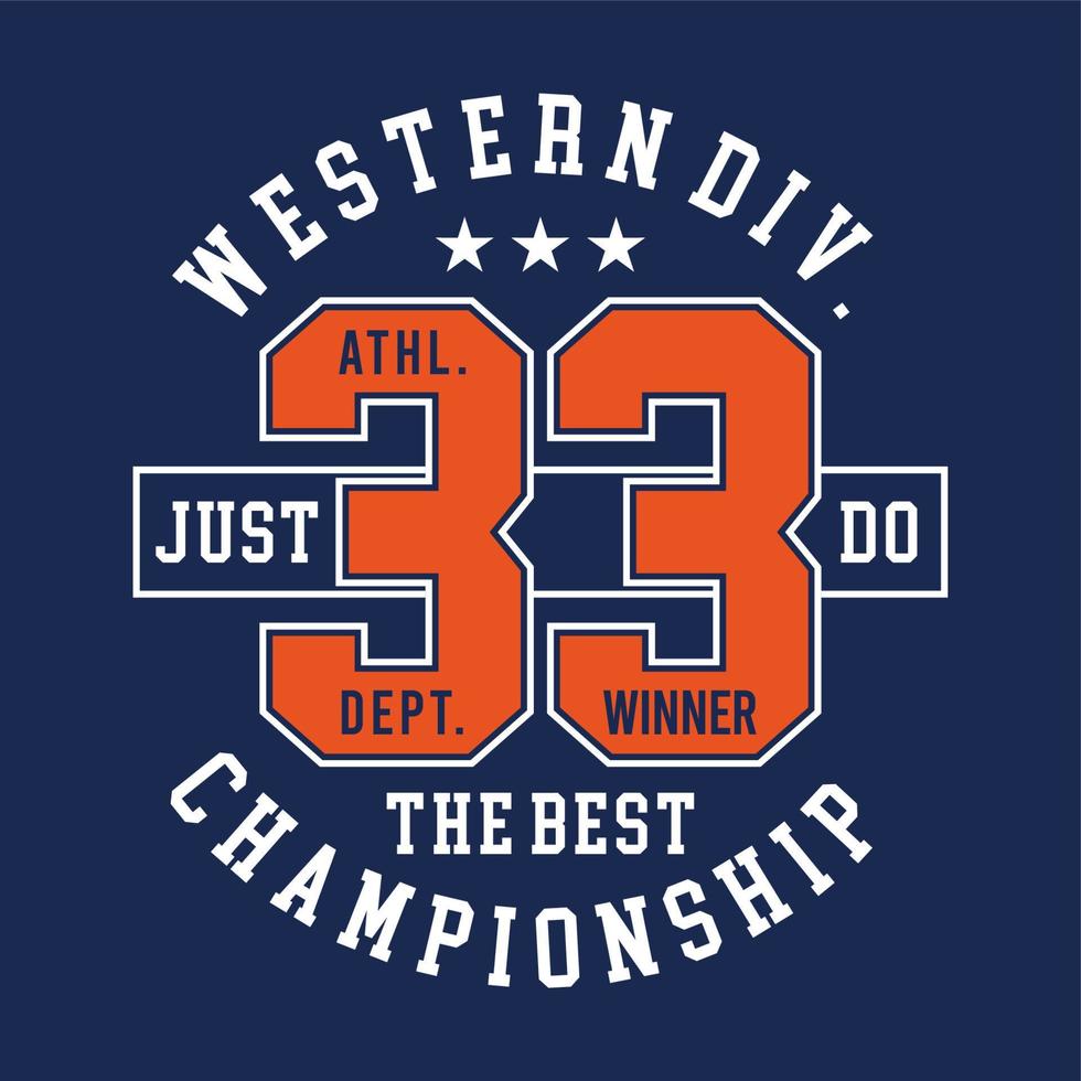 Championship typography vector illustration for print t shirt premium vector